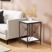 Axis Square Black Finish Side Table - Black