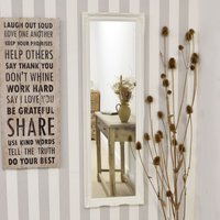 MirrorOutlet White Ornate Shabby Chic Dress Wall 122 x 41cm - White