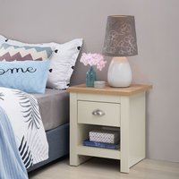 Lisbon Nightstand with 1 Drawer - Cream