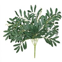 Artificial Green Leaf Bush - 63cm