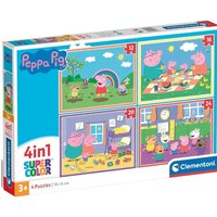 Peppa Pig 4 Puzzles in 1 Box 12 16 20 24pc Jigsaw Puzzles - Various Colours
