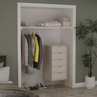 Cube Ready Assembled 5 Drawer Bedside Cabinet - Kashmir Matt