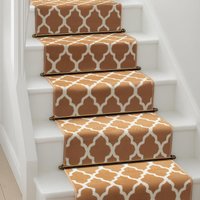 Bravich LTD Modern Trellis Hallway Runner Rug Non Slip Low Pile Hall Carpet in Light Beige | Size: 60 cm x 150 cm