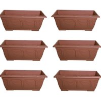 Terracotta Colour Venetian Patio Trough - Orange / 6