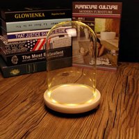 Decorative Glass Dome with Wooden Base - Clear / 9cm / 25cm
