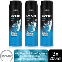 Lynx XL 48-Hour Odour Protection Body Spray Deodorant, 3 or 6 Pack, 200ml - Blue / 3