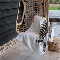 Zebra Blanket - Black