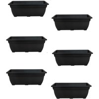 Bell Trough Planter 50cm Plastic Black - Black / 6