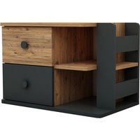 Valerin Nightstand with Drawer - Atlantic Pine-& Anthracite