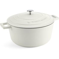 MasterClass Cream Cast Aluminium Casserole Dish, 5L - Cream