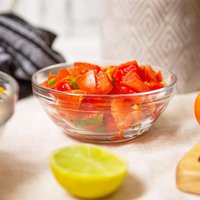 6x Lys Glass Kitchen Serving Stacking Bowls - Clear / 12cm