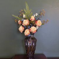 Yellow Rose Display Geometric Glass Vase - Yellow Rose Geometric Glass Vase