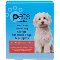 Pack of 3 Worming Tablets for Small Dogs and Puppies