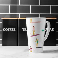 Female Surfers Latte Mug - White