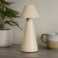 Rechargeable Cream Cone Table Lamp - Cream