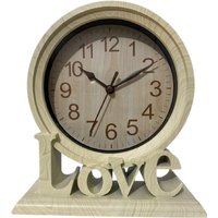 Vintage Love Non Ticking Desk Clock Retro Mantel Clocks Cream - White