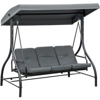 3 Seater Canopy Swing Chair - Grey