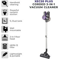 XEC20 Plus 600W Corded 3-in-1 Vacuum Cleaner - Grey