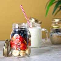 500ml Quattro Stagioni Glass Storage Jar - Clear / 4