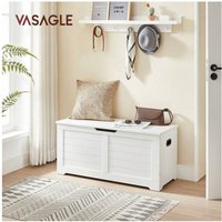VASAGLE Shoe Bench Storage Chest - White