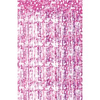 Christmas Reindeer Tinsel Curtain 2M x 1M Pink - Pink