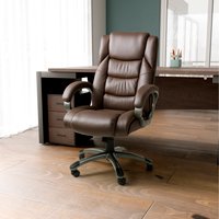 Regent Executive Leather Faced Office Chair - Brown