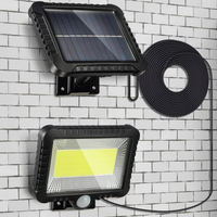 Solar Security Light With Motion Sensor 100 Bulbs - black