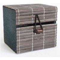 Handcrafted Bamboo Candle Gift Box Fits Jars - Grey