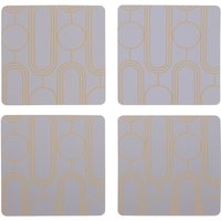 Frosted Deco Set of 4 Lilac Coasters - Purple