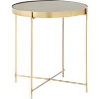 Allure Black Mirror Low Side Table - Copper