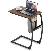 Compact Sofa Side Table - Brown