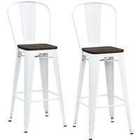 Luxor 24in Metal Counter Stool 2PK - White