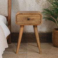 Vicenza Mango Wood Nightstand with Drawer - Brown