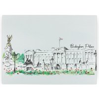 Buckingham Palace Worktop Protector - Large Textured Glass Chopping Board - Neutral