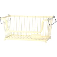 Buckingham Multi-Purpose Stackable Storage Organising Basket 30.5 x 16 x 15 cm Cream - Cream