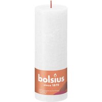 KDMD Cloudy White Bolsius Rustic Shine Pillar Candle 190 x 68mm