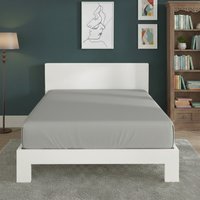 Snug City Polycotton Fitted Sheet Extra Deep 40cm Skirt Easy Care in Silver | Size: King