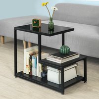 SoBuy Side Table Living Room Table - Black