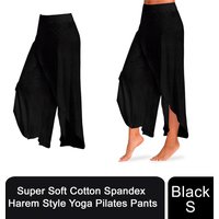 Super Soft Modal Spandex Yoga Pants - Black / Small