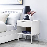 Alma Bedside Table - White