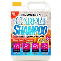 Pro-Kleen 5L Professional Carpet Shampoo High Concentrate Cleaning Solution - Orange