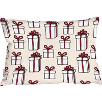 Simple Pattern Outdoor Comfy Cushion - Red