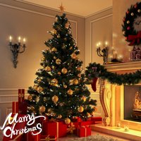 Festive Christmas, 6FT Luxury Imperial Grand Fir Full Artificial Christmas Tree - Green Festive Christmas, 6FT Luxury Imperial Grand Fir Full Artificial Christmas Tree - Green