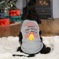 Festive Jingle Bells Christmas Dog Jumper - Grey