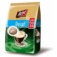 Cafe Rene Senseo 108 x Decaffeinated Decaf Coffee Pads - Brown