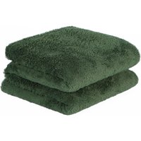Soft Plain Teddy Fleece Throw - Forest Green / 150cm