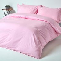 Egyptian Cotton Duvet Cover with Pillowcase - Pink / King