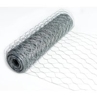 Galvanised Wire Mesh 50m - Silver / 600cm / 0.9cm