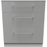 , Worcester Ready Assembled 3 Drawer Deep Chest - Uniform Gloss & White , Worcester Ready Assembled 3 Drawer Deep Chest - Uniform Gloss & White
