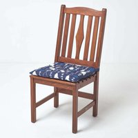 Blue Winterland Christmas Seat Pad with Straps - Blue Winterland
